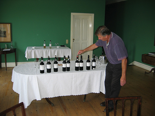Johnny Graham with the port tasting at Churchill's