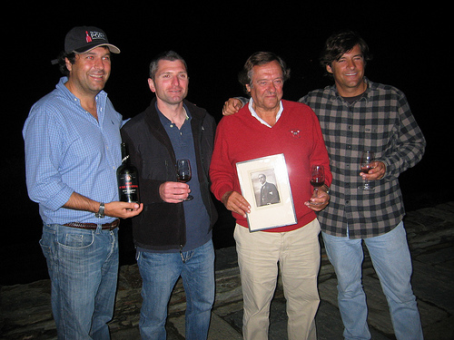 Tomas Roquette, Andy, Jorge Roquette and Miguel Roquette at Quinta do Crasto