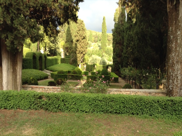 the grounds at Villa Vignamaggio