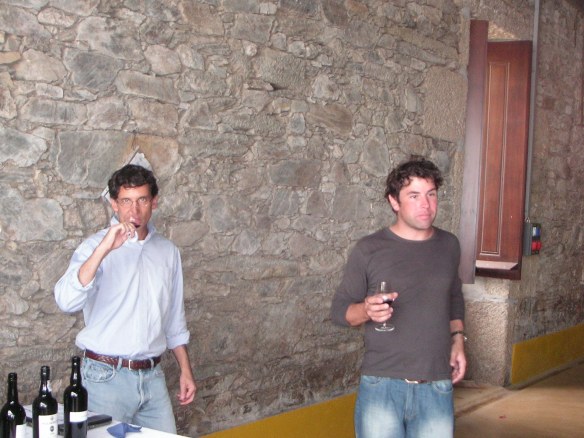 Tasting at Warre's Quinta da Cavadinha with Miles Edlmann and Dan Carbon