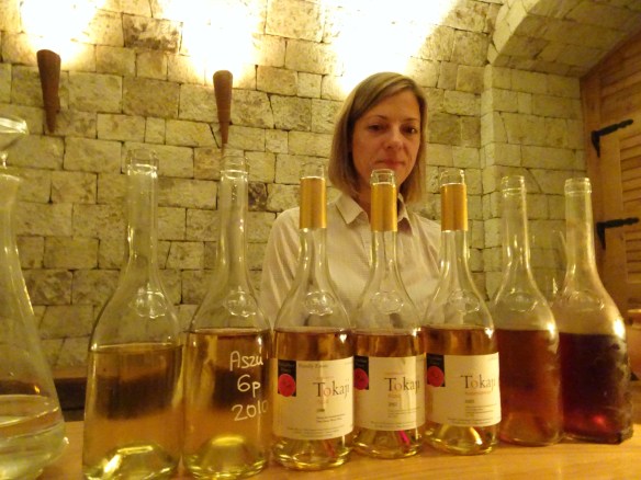Hajni Prácser at Erzsébet Pince with the vertical of Aszús we tasted