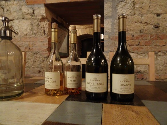the Szepsy wines we drank on our Danube River cruise